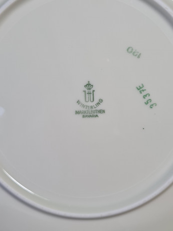 Чайное трио винтажное Winterling Markleuthen Bavaria  в коричнево-желтых тонах с золотым декором, фарфор, Германия, 1960-70гг.