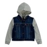 Levis Kids Jeansjacke mit Sweatarmel und Kapuze Джинсовая куртка с спортивными рукавами и капюшоном