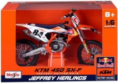 Maisto Modellmotorrad KTM Supercross 450 SX-F 18 Jeffrey Herlings (Massstab 1:6) Модель мотоцикла KTM Supercross 450 SX-F 18 Jeffrey Herlings (масштаб 1:6)