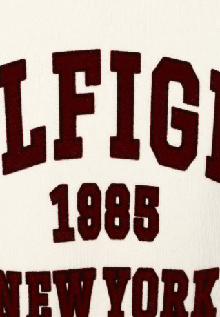 Tommy Hilfiger OVERSIZE VARSITY  Zip-up sweatshirt ecru rot OVERSIZE VARSITY Толстовка на молнии экрю красный