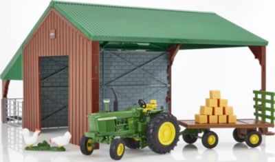 TOMY Scheunenset mit John Deere Traktor und Zubehor Комплект сарая с трактором John Deere и аксессуарами