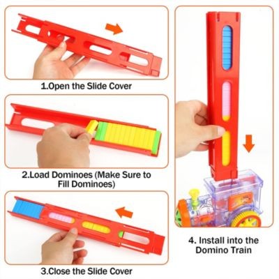 Vicabo Domino Zug Spielzeug Set Dominosteine Domino Spiel Spielzeugautos fur Kinder Домино поезд игрушечный набор домино игра домино игрушечные машинки для детей