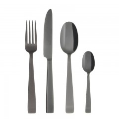 Sambonet Sambonet Flat - Edelstahl / PVD schwarz Besteckset 24-tlg. Vollheft / Monoblock Набор столовых приборов Sambonet Flat из нержавеющей стали / PVD черного цвета, 24 предм. Полный буклет/моноблок