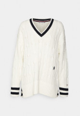 Tommy Hilfiger VARSITY CABLE Jumper ecru VARSITY CABLE перемычки экрю
