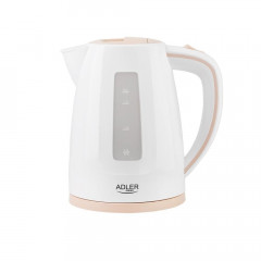 Adler Adler Wasserkocher AD 1264 Wasserkocher 1,7 Liter 2200 Watt Kalkfilter weiss / beige  Чайник Adler AD 1264 чайник 1,7 литра 2200 Вт с фильтром от накипи белый/бежевый