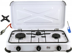 NJ The right choice NJ The right choice Gaskocher NJ-03, Gaskocher 3-flammig Propan Campingkocher mit Deckel  NJ Правильный выбор газовая плита NJ-03, газовая плита 3-х пламенная пропановая походная плита с крышкой