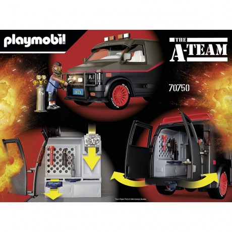 PLAYMOBIL 2er Set: 70750 The A-Team Van + 70645 Schlusselanhanger A-Team B.A. Набор из 2 предметов: 70750 Фургон команды А + 70645 Б.А. команды А.