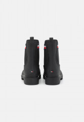 Tommy Hilfiger RAIN BOOT ANKLE ELASTIC Wellies black ДОЖДЕВЫЕ БОТИНКИ С ЭЛАСТИЧНОЙ ЛОДОЧКОЙ Резиновые сапоги черный