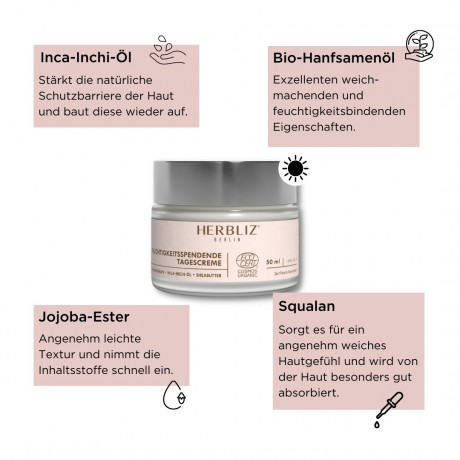 HERBLIZ Feuchtigkeitsspendende Tagescreme  Увлажняющий дневной крем