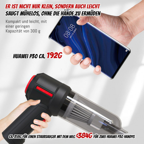 MDHAND MDHAND Akku-Handstaubsauger 3 in 1 Autostaubsauger 6000 Pa, Kartensteckplatz, Schwarz  Беспроводной ручной пылесос MDHAND 3 в 1 автомобильный пылесос 6000 Па, слот для карты, черный