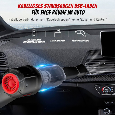 MDHAND MDHAND Akku-Handstaubsauger 3 in 1 Autostaubsauger 6000 Pa, Kartensteckplatz, Schwarz  Беспроводной ручной пылесос MDHAND 3 в 1 автомобильный пылесос 6000 Па, слот для карты, черный