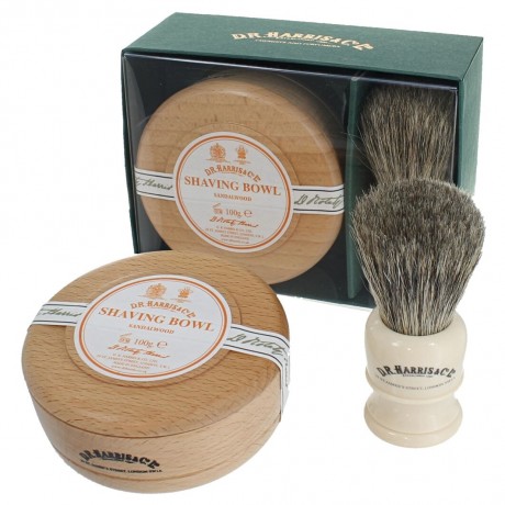 D.R. Harris Sandalwood Shave Soap Set Beech  Сандаловое мыло для бритья Бук