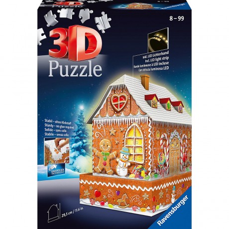 Ravensburger 3D-Puzzle Gingerbread House Night Edition 3D-головоломка Пряничный домик Ночное издание