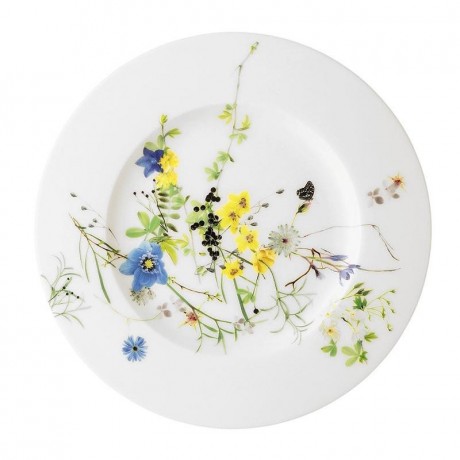 Rosenthal Rosenthal Brillance Fleurs des Alpes Brot-/Fruhstucksteller Fahne 19 cm Тарелка для хлеба/завтрака Rosenthal Brillance Fleurs des Alpes с бортиком 19 см