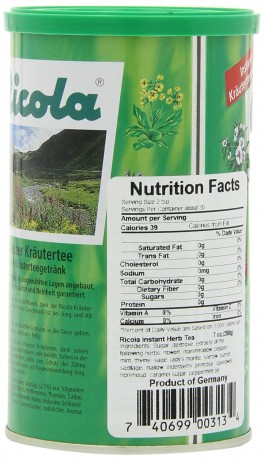 Ricola Schweizer Krautertee, Быстрорастворимый Чай в гранулах Швейцарские Травы, 200 г