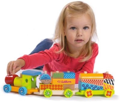 Eichhorn Color Holzzug Цветной деревянный поезд