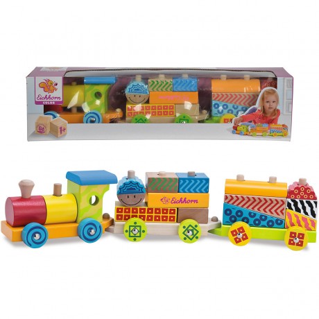 Eichhorn Color Holzzug Цветной деревянный поезд