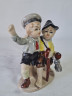 Статуэтка винтажная Sitzendorf "Два мальчика с зонтом", фарфор, 12 см, Германия, 1960-70гг.