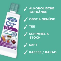 Dr. Beckmann Fleckenteufel Obst &amp; Getranke Пятновыводитель от Фруктов, Овощей и Напитков, 50 мл