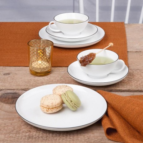 Seltmann Weiden Seltmann Weiden Lido Black Line Tee-Set klein 18-tlg. Чайный сервиз Seltmann Weiden Lido Black Line малый, 18 предм.