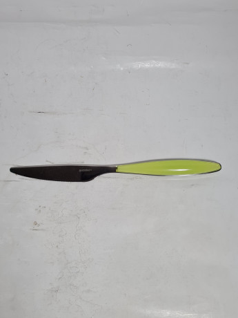 Набор столовых приборов винтажный Guzzini / Коллекция "Feeling", с цветными ручками, пластик / сталь, 23 см, Италия, 1990-2000гг.