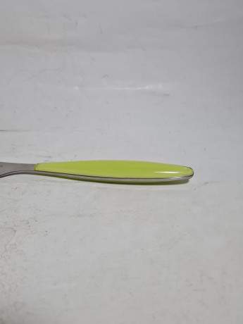 Набор столовых приборов винтажный Guzzini / Коллекция "Feeling", с цветными ручками, пластик / сталь, 23 см, Италия, 1990-2000гг.