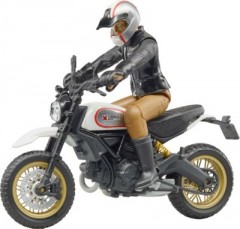 Bruder Scrambler Ducati Desert Sled mit Fahrer Scrambler Ducati Desert Sled с водителем