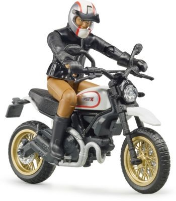 Bruder Scrambler Ducati Desert Sled mit Fahrer Scrambler Ducati Desert Sled с водителем