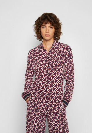 Tommy Hilfiger VIS MONGRAM FLEUR Button-down blouse rouge VIS MONGRAM FLEUR Блузка на пуговицах румяна