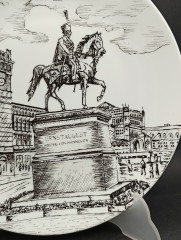 Тарелка декоративная винтажная Royal KPM Bavaria "Ганновер", фарфор, 24 см, Германия, 1970-80гг.