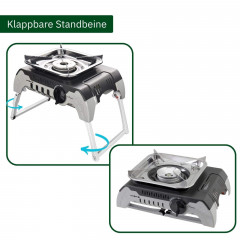 BRUNNER BRUNNER Gaskocher BRUNNER DEVIL 450 Camping Gaskocher Set Einflammig, Mobil, Vielseitig, (Gaskocher + Grillplatte)  Газовая плита BRUNNER Коплект походной газовой плиты BRUNNER DEVIL 450, однопламенное, мобильное, универсальное, (газовая плита + г