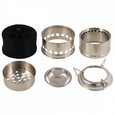 FoxOutdoor FoxOutdoor Gaskocher Outdoor-Ofen, "Forest", Edelstahl, (Set, 6-St., mit Transportbeutel), geeignet fur Festbrennstoffe Газовая плита FoxOutdoor, уличная печь, "Лес", нержавеющая сталь, (набор, 6 шт, с сумкой для транспортировки), по