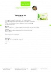 Krauterhaus Sanct Bernhardt Ginkgo Гинкго herbal tea 50 g