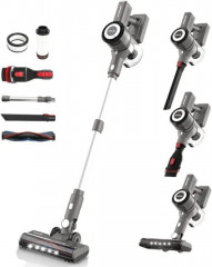 DIYUTO DIYUTO Akku-Hand-und Stielstaubsauger Ideal fur Hartboden, Teppiche, Tierhaare, beutellos, 60Mins Laufzeit, 6-Stufen-Filtrations-Staubsauger mit 2 HEPA, Leichter  Беспроводной ручной пылесос DIYUTO, идеально подходит для твердых полов, ковров, шерс