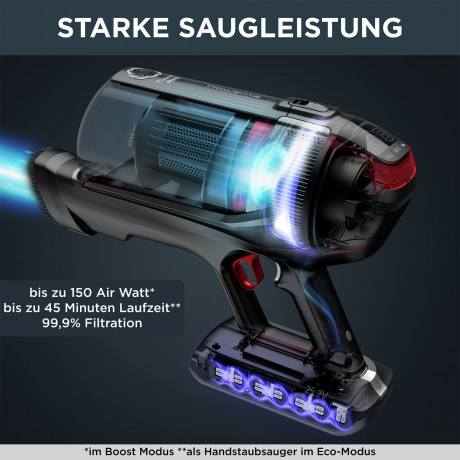 Rowenta Rowenta Akku-Hand-und Stielstaubsauger RH98A8 X-Force Flex 12.60 Animal, kabellos, beutellos, leistungsstark, Tierhaar-Zubehor, hohes Fassungsvermogen, Flex-Gelenk Беспроводной ручной пылесос Rowenta RH98A8 X-Force Flex 12.60 Animal, беспроводной