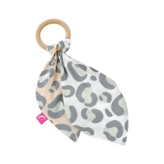 Motherhood Beissring aus Holz mit Baumwollblatter Деревянный прорезыватель с хлопковыми листьями