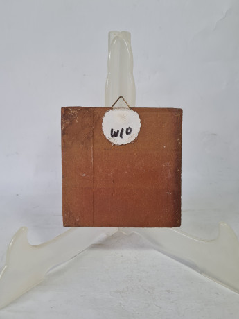 Панно винтажное Wlo "Птицы с розами / Х. Арнот", керамика, 10 x 10 см, Германия, 1960-70гг.