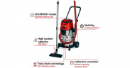 Einhell Einhell Nass-/Trockensauger TE-VC 36/30 Li rot/silber, ohne Akku und Ladegerat rot/silber Пылесос Einhell для сухой и влажной уборки TE-VC 36/30 Li красный/серебристый, без аккумулятора и зарядного устройства