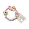 kleinerStorch Greifling mit Name – Madchen Beissring personalisiert – Holz Rassel Bar babyrosa Персонализированное кольцо для прорезывания зубов с именем