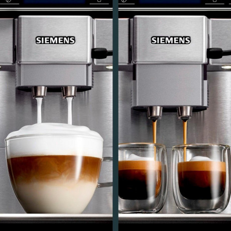 SIEMENS SIEMENS Kaffeevollautomat EQ.6 plus s700 TE657503DE, 2 Tassen gleichzeitig, 4 Profile, beleuchtetes Tassenpodest  Полностью автоматическая кофемашина SIEMENS EQ.6 plus s700 TE657503DE, 2 чашки одновременно, 4 профиля, платформа для чашек с подсвет
