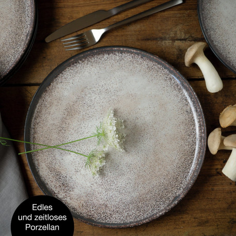 Moritz & Moritz Moritz & Moritz Speiseteller 6-tlg. DIGITAL beige Обеденные тарелки Moritz &amp; Moritz 6 шт. ЦИФРОВОЙ