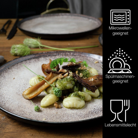 Moritz & Moritz Moritz & Moritz Speiseteller 6-tlg. DIGITAL beige Обеденные тарелки Moritz &amp; Moritz 6 шт. ЦИФРОВОЙ