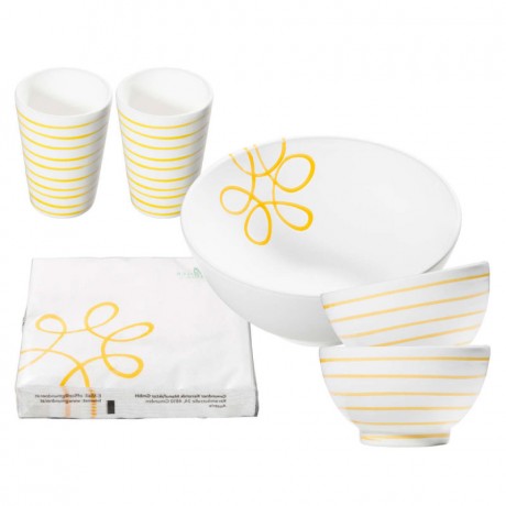 Gmundner Keramik Gmundner Keramik Pur Geflammt Gelb Starter-Set Salat 6-tlg. Gmundner Ceramics Pure Flamed Yellow Starter Set Salad 6 шт.