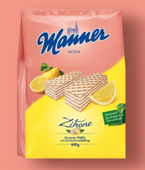 Manner Zitronencreme-Schnitten Вафли с лимонной начинкой 400г