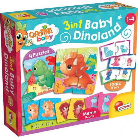 Lisciani Carotina Baby Dinoland (Puzzle + 3D) Carotina Baby Dinoland (Головоломка + 3D)