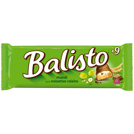 Balisto Musli Мюсли с изюмом в молочном шоколаде с ореховым вкусом  8 шт 148 грамм
