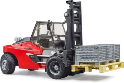 Bruder Gabelstapler Linde HT 160 mit Palette + 3 Gitter Вилочный погрузчик Linde HT 160 с поддоном + 3 решетки