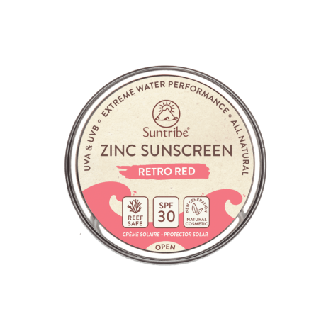 Suntribe Zinksonnencreme  Retro Red LSF30 10g  Солнцезащитный крем с цинком ретро красный SPF30 10 г