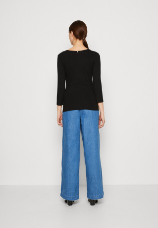 Tommy Hilfiger SLIM Long sleeved top black SLIM Топ с длинными рукавами черный