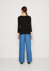 Tommy Hilfiger SLIM Long sleeved top black SLIM Топ с длинными рукавами черный